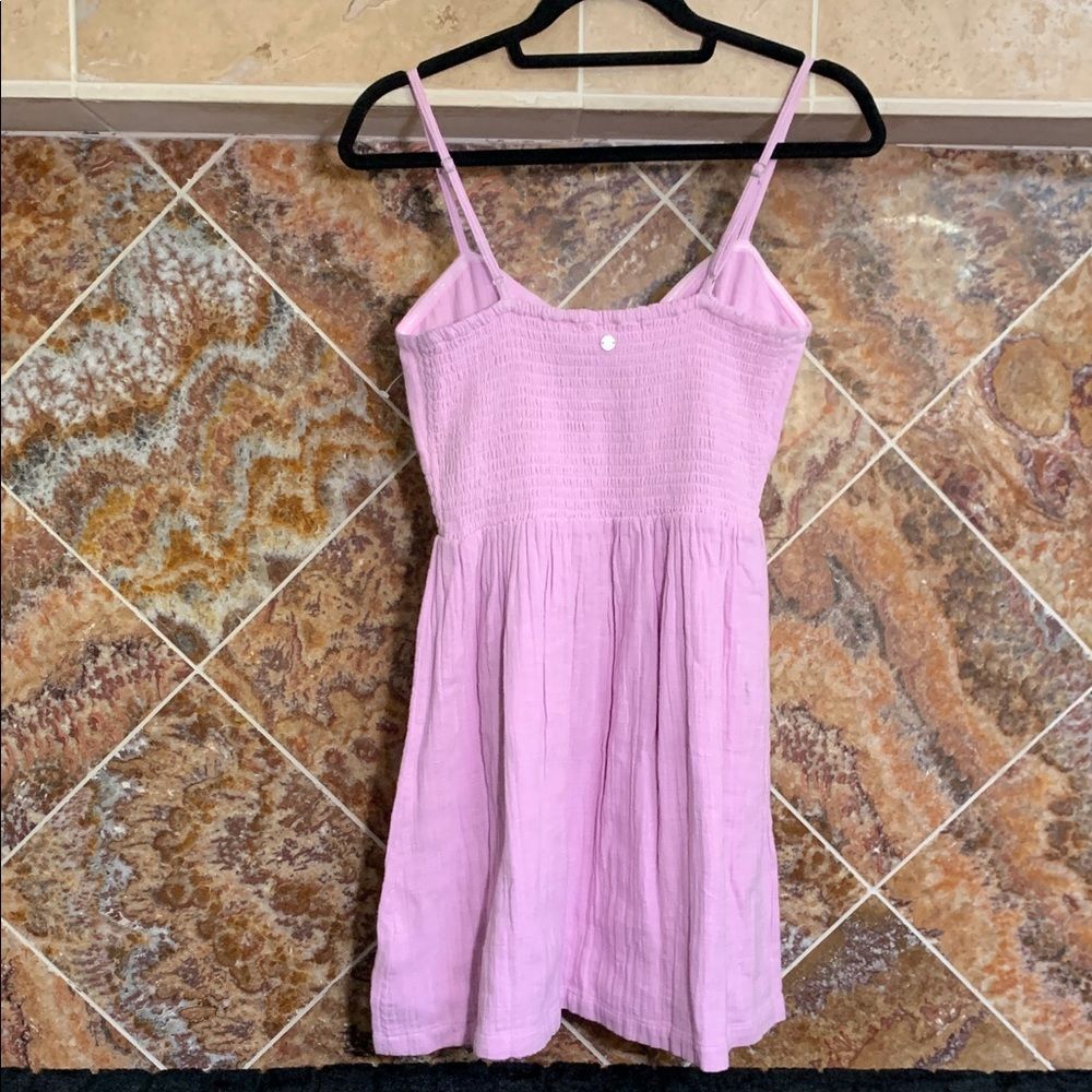 Beach Essential Roxy Sunrise Vibes Cutout Mini Dress - Orchid Bouquet Size S NWT - Picture 4 of 9